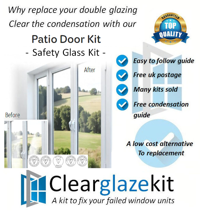 Patio Door Pack to Clear condensation moisture removal kit