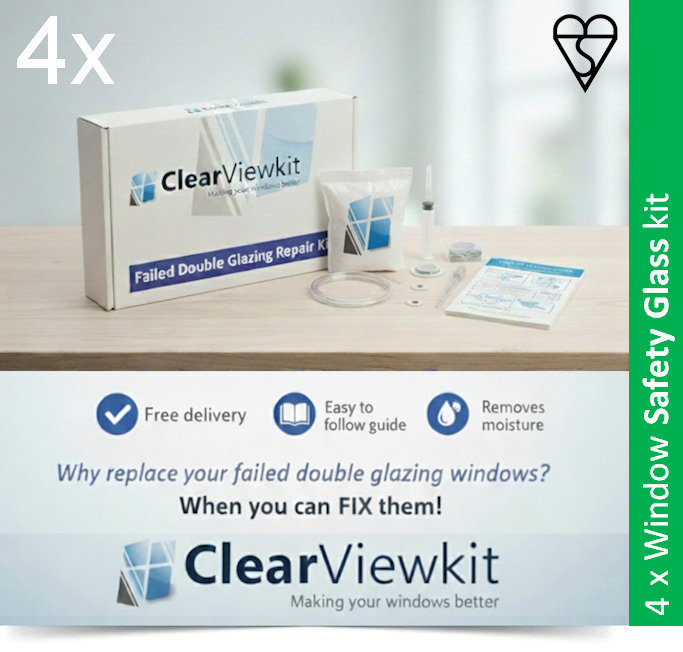 4 window safety glass repair kit