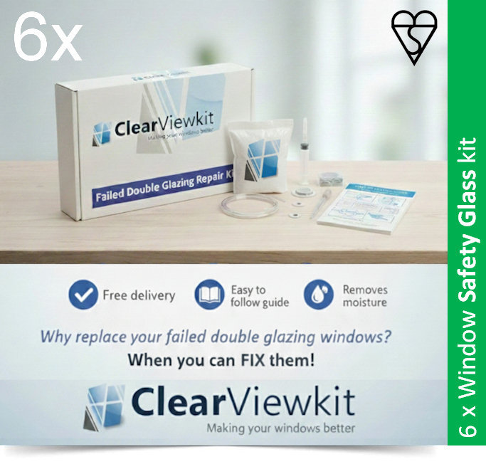 6 window safety glass repair kit
