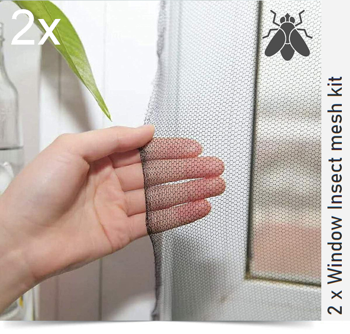 2 fly screen insect mesh kit