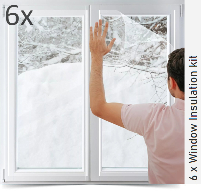 6 window film insulation kit